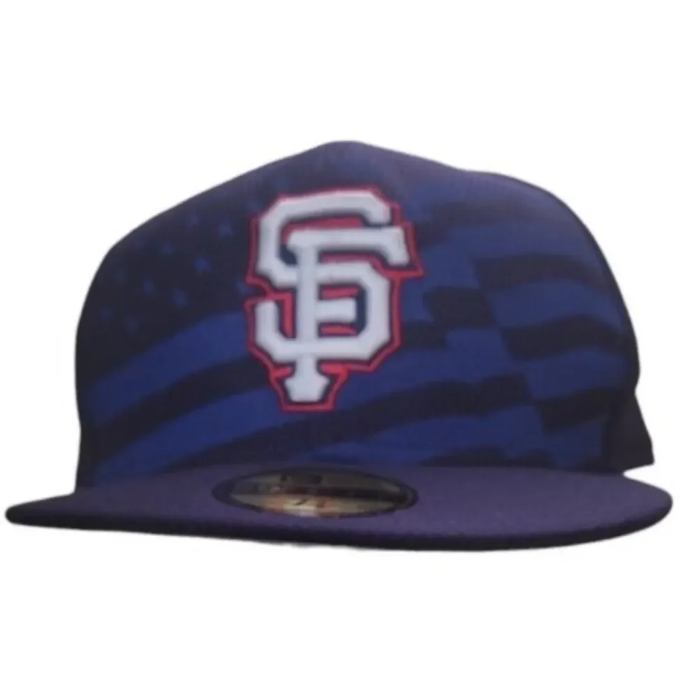 NWT New Era 59Fifty SF Giants Hat 7 3/8 July 4th Rare